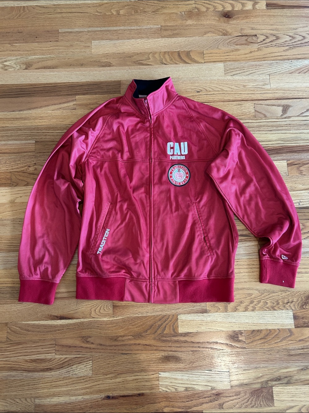 New Era Red Clark Atlanta University Panthers Bomber Jacket